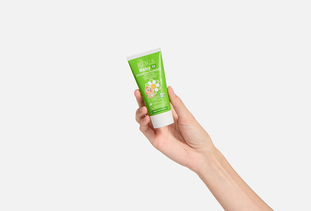 R.O.C.S Toothpaste for Babies 0–3 Years Mild Care with Camomile 45 g R.O.C.S Toothpaste for Babies 0–3 Years Mild Care with Camomile