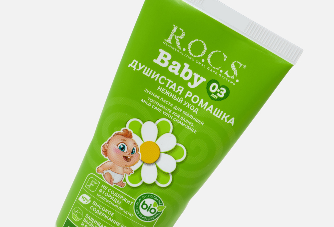 R.O.C.S Toothpaste for Babies 0–3 Years Mild Care with Camomile