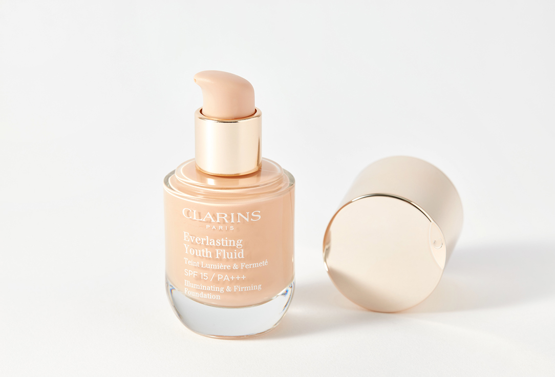 Clarins Fluid Foundation SPF 15 PA+++ Everlasting Youth Fluid 107, Beige 30 ml Clarins Fluid Foundation SPF 15 PA+++ Everlasting Youth Fluid