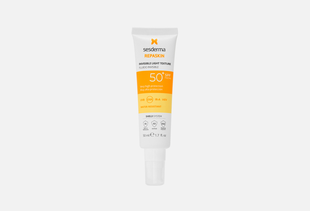 Sesderma Water-resistant face light sunscreen SPF50+ Repaskin Invisible Fluid 50 ml Sesderma Water-resistant face light sunscreen SPF50+ Repaskin Invisible Fluid