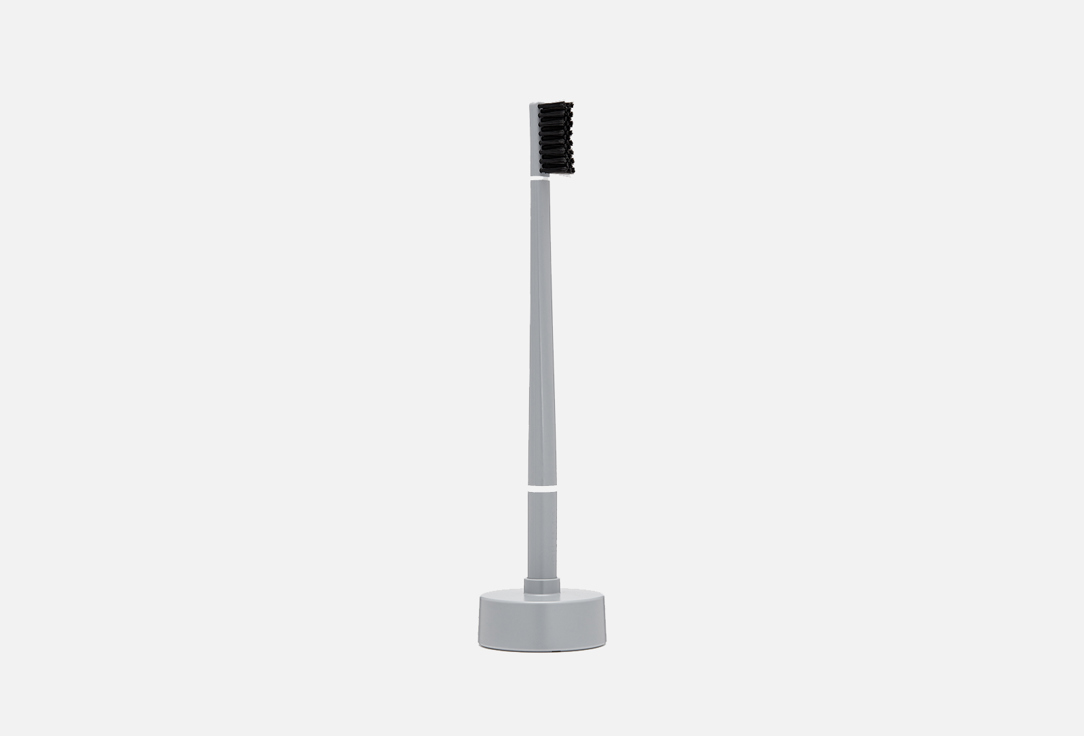 PIUMA Soft toothbrush with stand ASPHALT GREY 1 pcs PIUMA Soft toothbrush with stand ASPHALT GREY