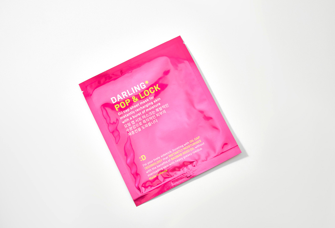 DARLING* Oil cap moisturising face sheet mask Pop&lock 1 pcs DARLING* Oil cap moisturising face sheet mask Pop&lock