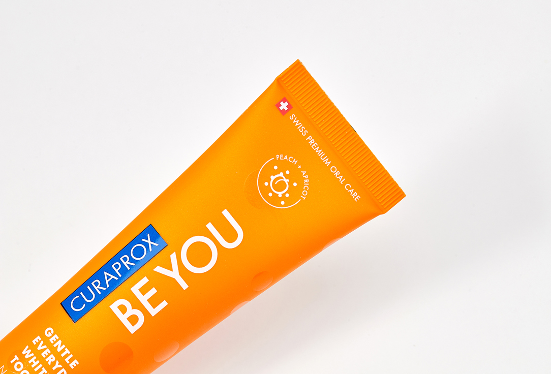 Curaprox Gentle whitening toothpaste with peach and apricot flavor Be you 60 ml Curaprox Gentle whitening toothpaste with peach and apricot flavor Be you