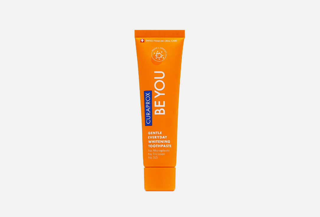 Curaprox Gentle whitening toothpaste with peach and apricot flavor Be you 60 ml Curaprox Gentle whitening toothpaste with peach and apricot flavor Be you