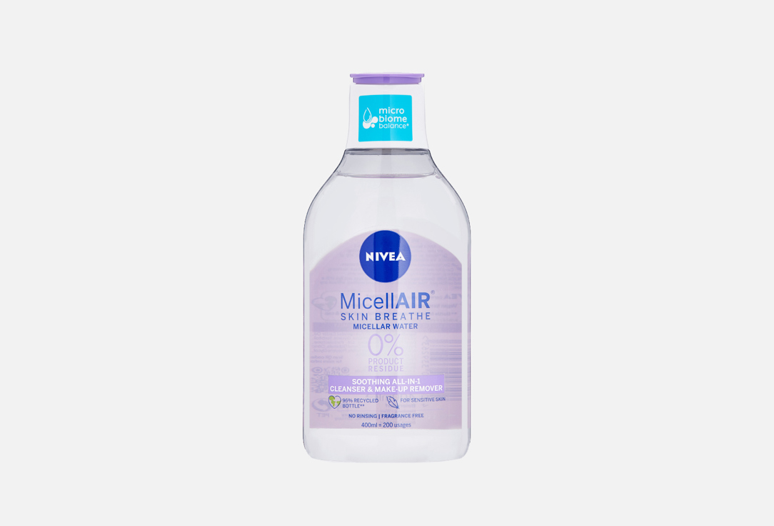 NIVEA Soothing micellar cleansing water for face Micellair water soothing amino acid 400 ml NIVEA Soothing micellar cleansing water for face Micellair water soothing amino acid