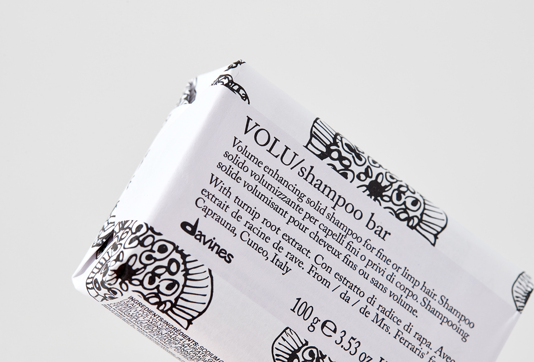 Davines Hydrating Shampoo for dry and dehydrated hair VOLU shampoo bar