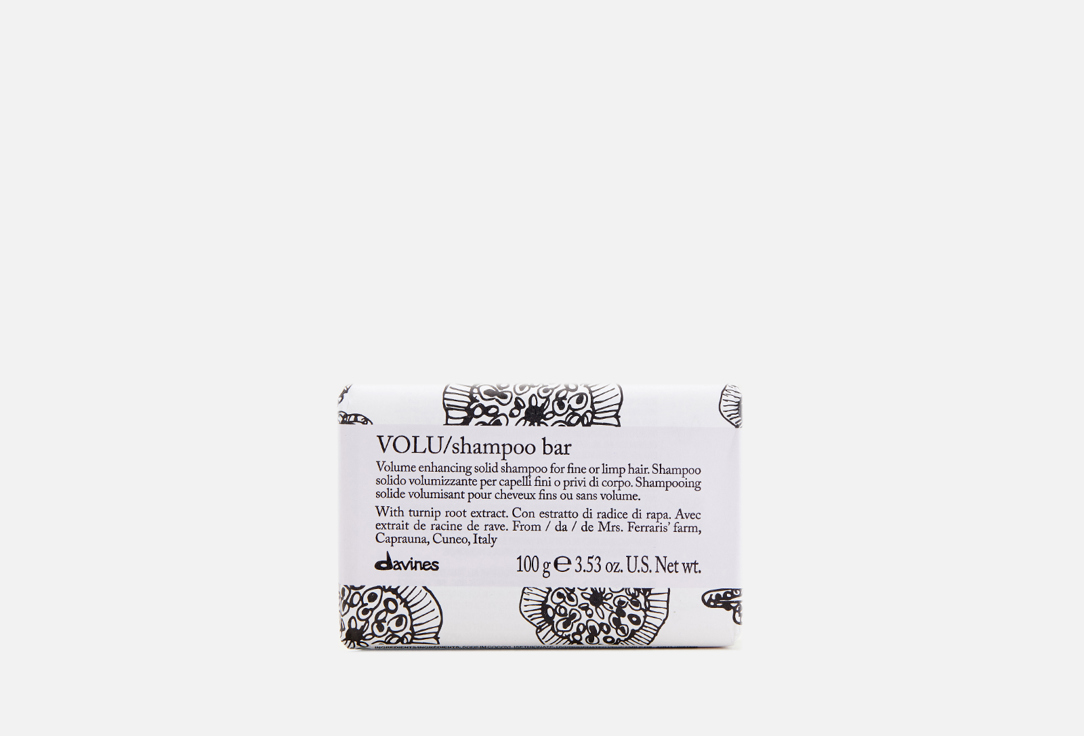 Davines Hydrating Shampoo for dry and dehydrated hair VOLU shampoo bar