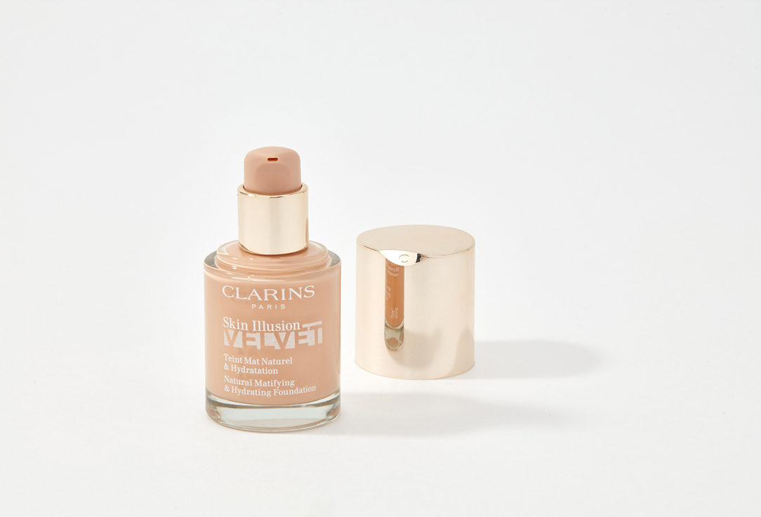 Clarins Lightweight Mattifying Foundation Skin Illusion Velvet 107C, Beige 30 ml Clarins Lightweight Mattifying Foundation Skin Illusion Velvet