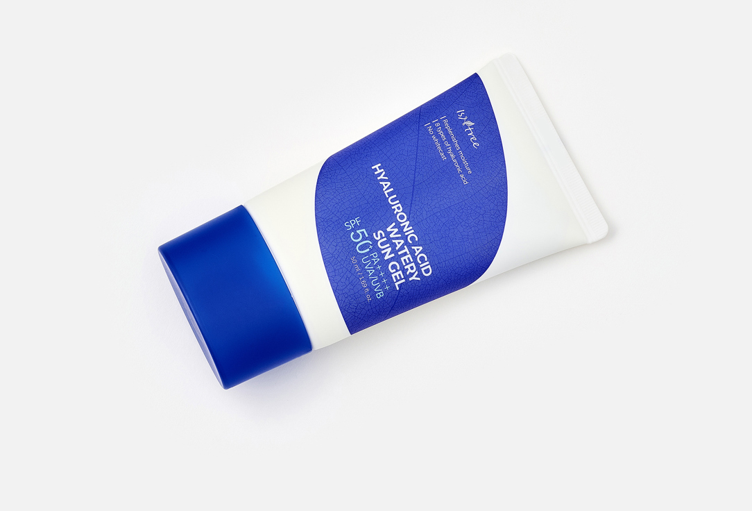 IsNtree Солнцезащитный увлажняющий гель для лица SPF 50+ HYALURONIC ACID WATERY SUN GEL