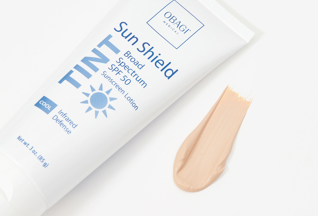 Obagi Tinted face sunscreen lotion SPF 50+ Sun Shield Tint Broad Spectrum