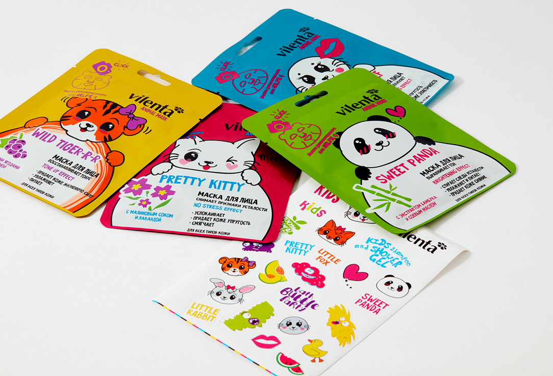 7DAYS Face Sheet Masks Set Pretty Kitty FUNNY BEAUTY SET