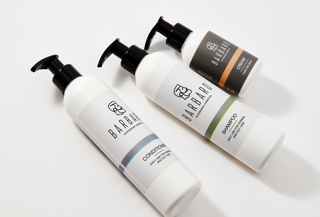BARBARO Shampoo & Conditioner & Hand and body cream Set chic