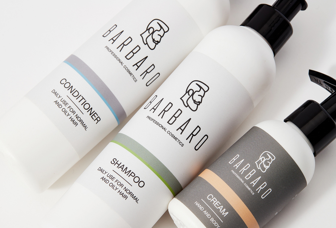 BARBARO Shampoo & Conditioner & Hand and body cream Set chic