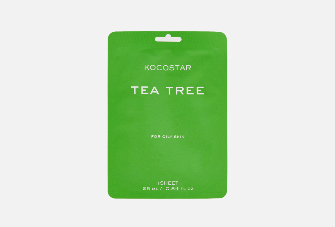 Kocostar Smoothing Face Sheet mask Tea Tree 1 pcs Kocostar Smoothing Face Sheet mask Tea Tree