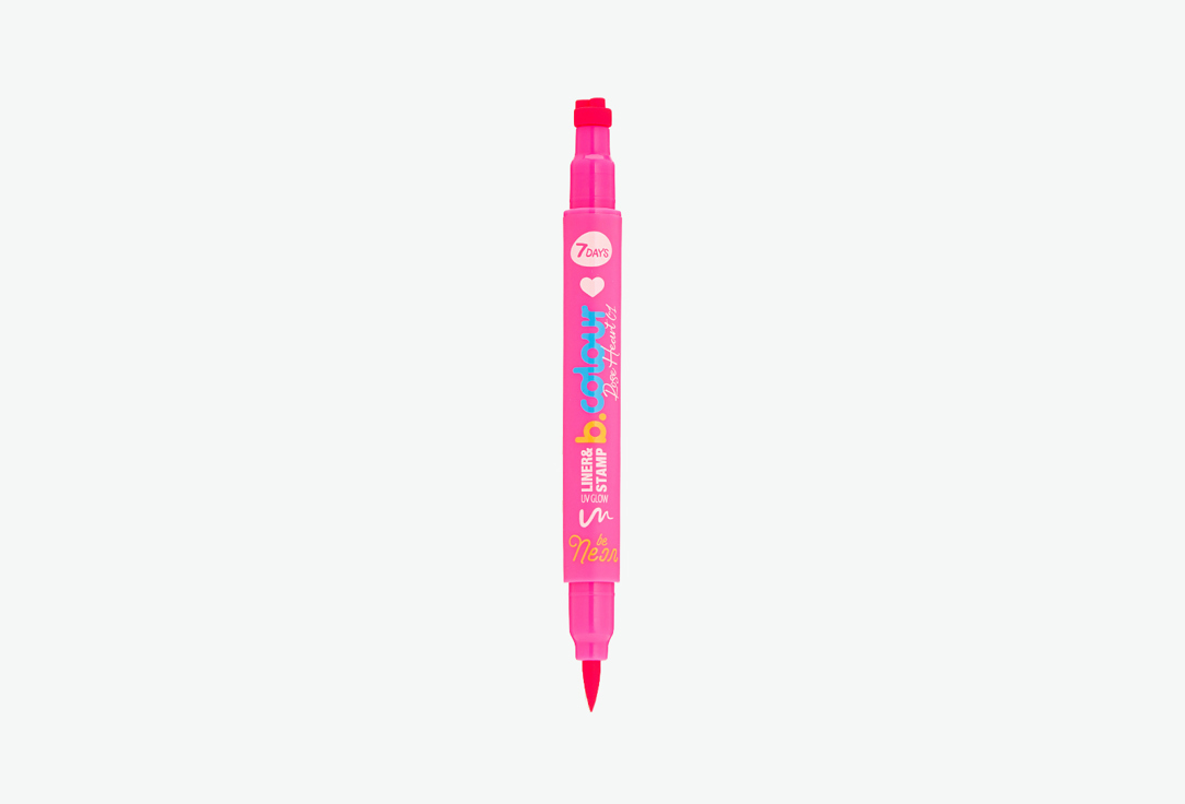 7DAYS UV glow Double-ended Eyeliner & stamp B.Colour