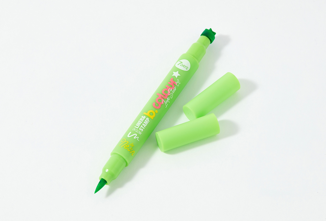 7DAYS UV glow Double-ended Eyeliner & stamp B.Colour
