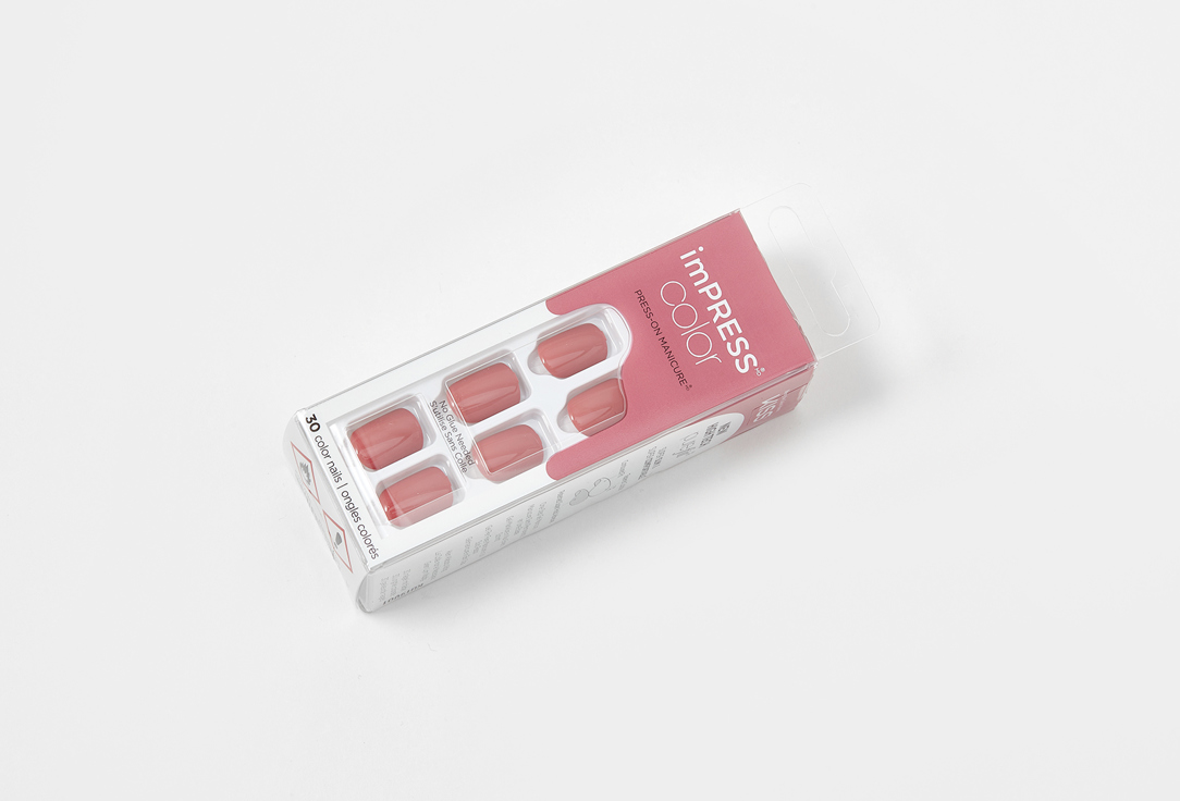 KISS NEW YORK Professional Press-On Gel Nails Impress Color Platonic Pink 30 pcs KISS NEW YORK Professional Press-On Gel Nails Impress Color Platonic Pink