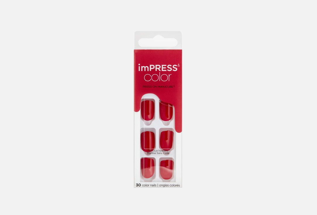 KISS NEW YORK Professional Press-on gel nails imPRESS Color Reddy or Not