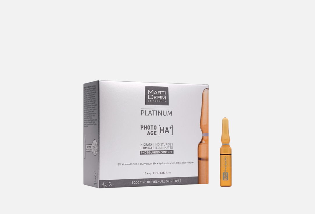 Martiderm Photo-aging control face Ampoules Platinum HA+ 10 pcs Martiderm Photo-aging control face Ampoules Platinum HA+