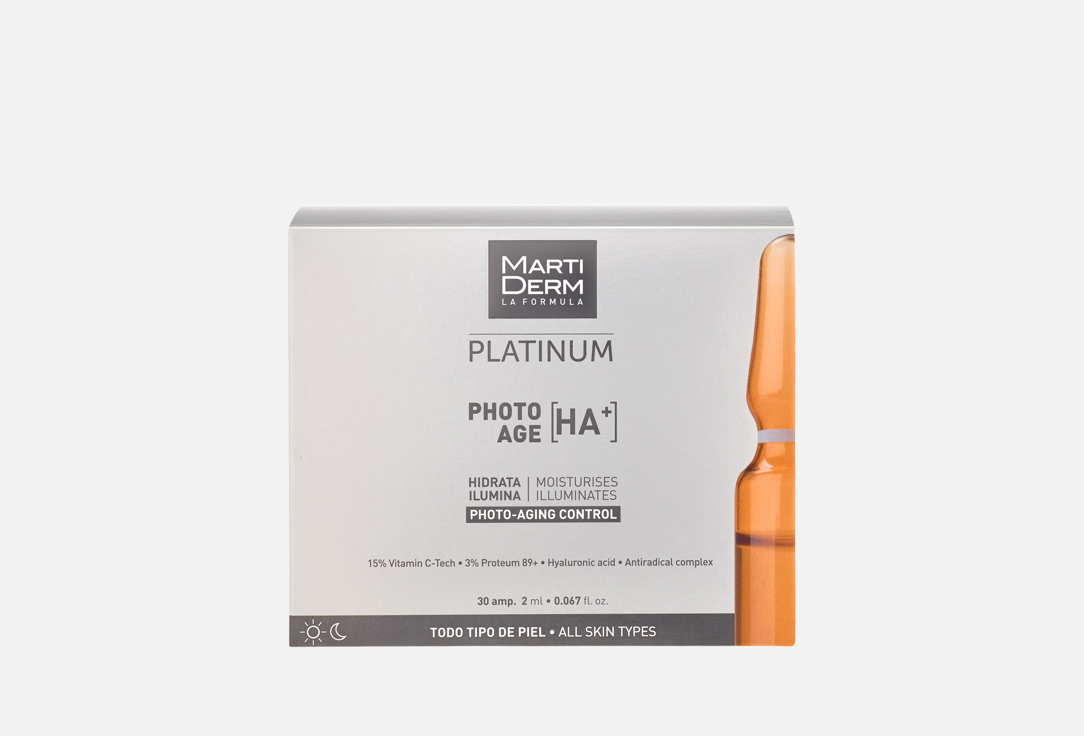 Martiderm Photo-aging control face Ampoules Platinum HA+