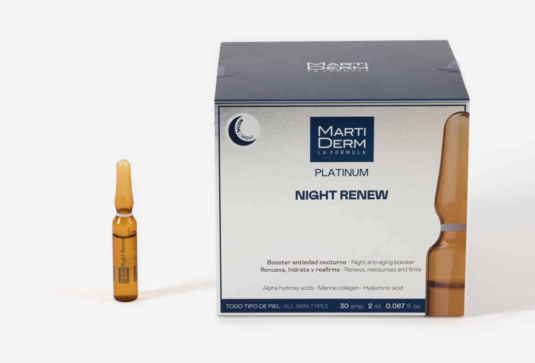 Martiderm NIGHT face ampoules Platinum renew