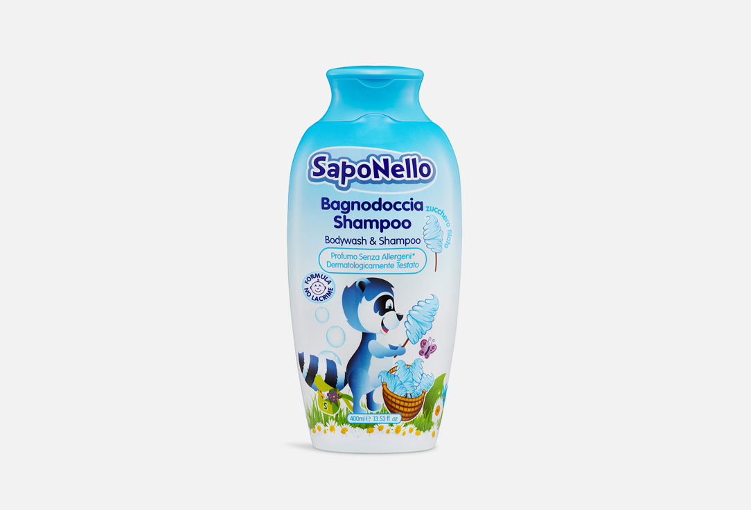 SapoNello Delicate Bodywash & Shampoo for Kids Cotton Candy