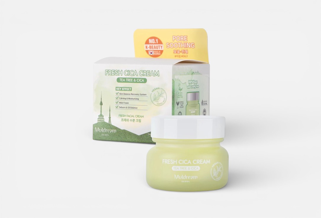 Muldream fresh facial cream Mild All Green 60 ml Muldream fresh facial cream Mild All Green