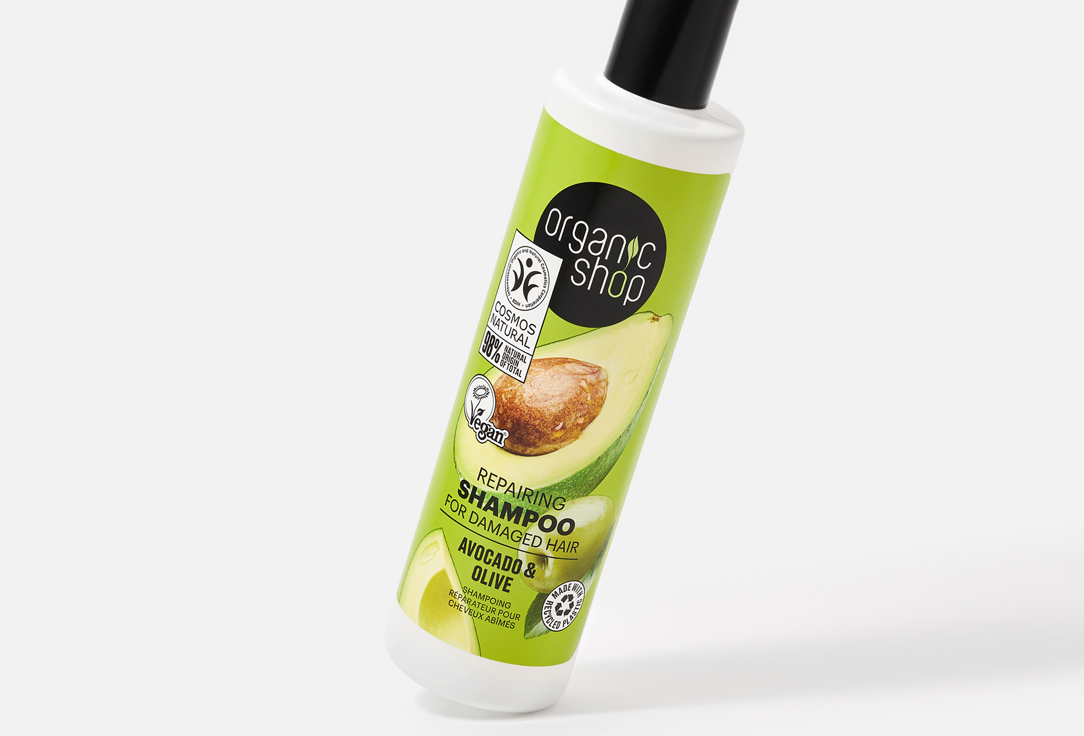 Organic Shop Repairing Shampoo For Damaged Hair Avocado & Olive 280 ml Organic Shop Repairing Shampoo For Damaged Hair Avocado & Olive