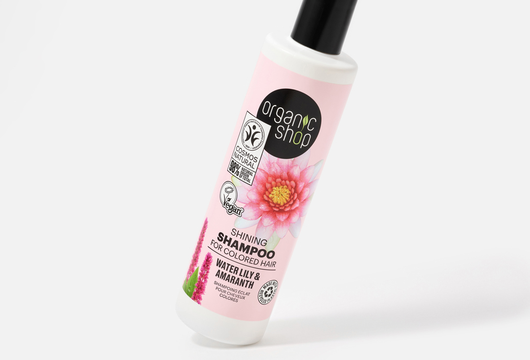 Organic Shop Shining Shampoo For Colored Hair Water Lily & Amaranth