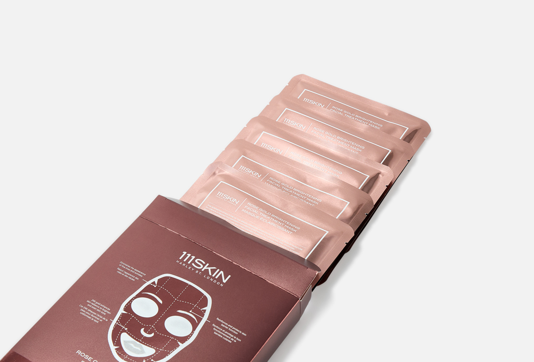 111SKIN Brightening Face Sheet Mask Pack Rose Gold
