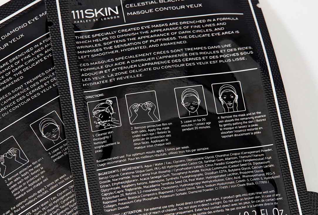 111SKIN Moisturizing & Firming Eye Patch Pack Celestial Black Diamond Eye Mask