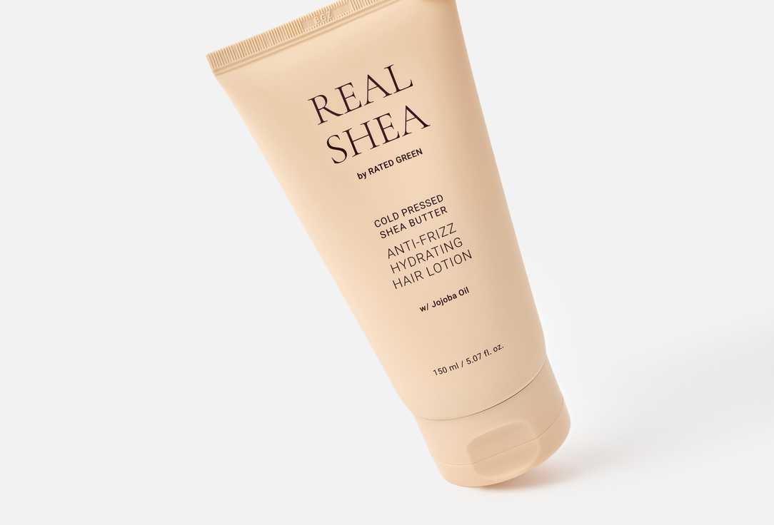 RATED GREEN Anti-Frizz Hydrating Hair Lotion with Jojoba Oil REAL SHEA Cold Pressed Shea Butter 150 ml RATED GREEN Anti-Frizz Hydrating Hair Lotion with Jojoba Oil REAL SHEA Cold Pressed Shea Butter