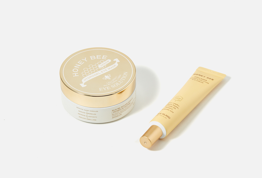 True Island Hydrogel Mask and Eye Cream Set Honey bee eye solution