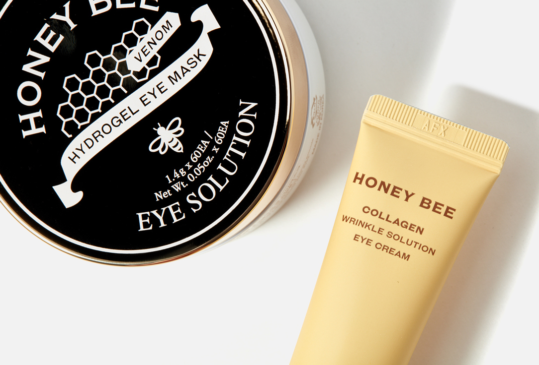True Island Hydrogel Mask and Eye Cream Set Honey bee eye solution