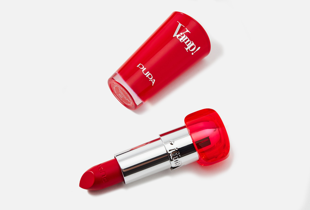 Pupa Volumizing Satin Creamy Lipstick VAMP! 303, Iconic red 3.5 g Pupa Volumizing Satin Creamy Lipstick VAMP!