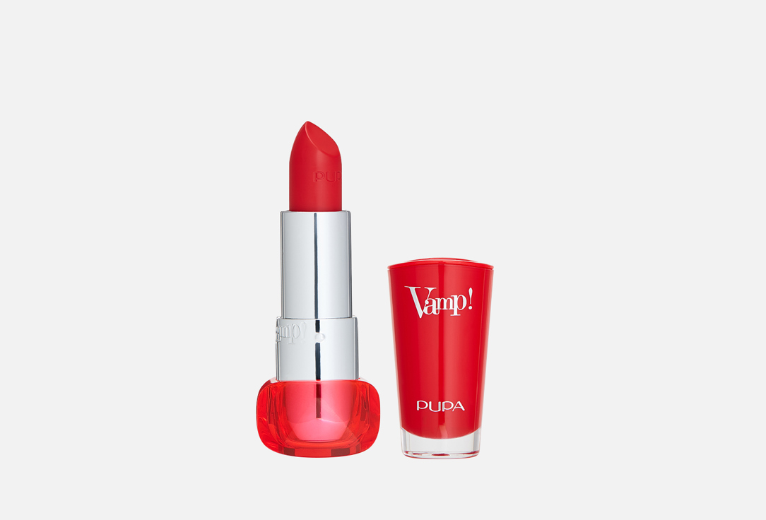 Pupa Volumizing Satin Creamy Lipstick VAMP! 303, Iconic red 3.5 g Pupa Volumizing Satin Creamy Lipstick VAMP!