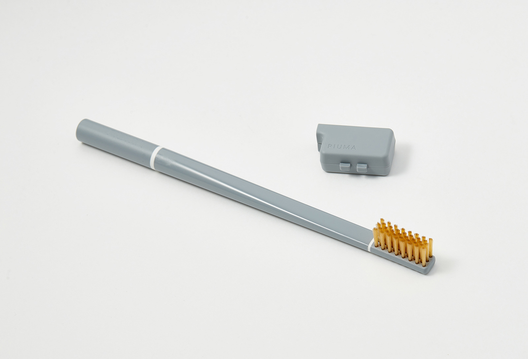 PIUMA Premium Gold Toothbrush T03 Single Pack Gold Asphalt Grey 1 pcs PIUMA Premium Gold Toothbrush T03 Single Pack Gold Asphalt Grey