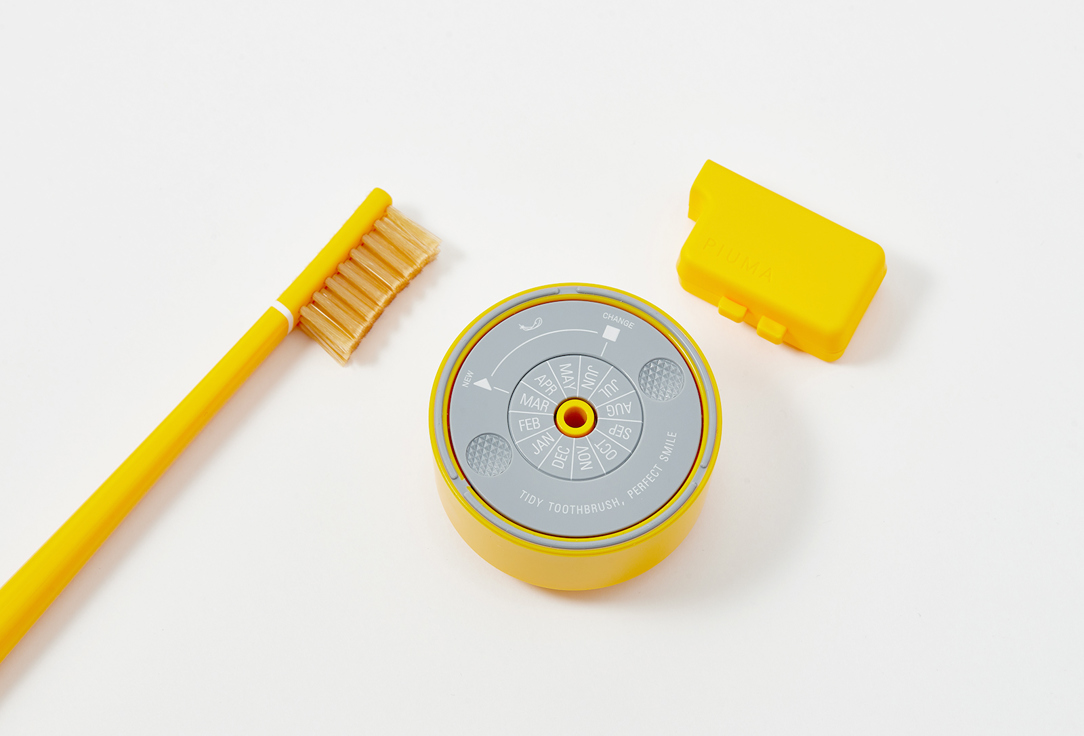 PIUMA Medium toothbrush with stand VITAMIN C