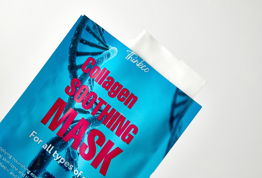 thinkco Firming Face Sheet Mask Collagen Soothing Mask Pack 1 pcs thinkco Firming Face Sheet Mask Collagen Soothing Mask Pack