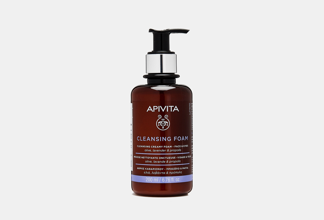 APIVITA Creamy Cleansing Foam Olive, Lavender And Propolis