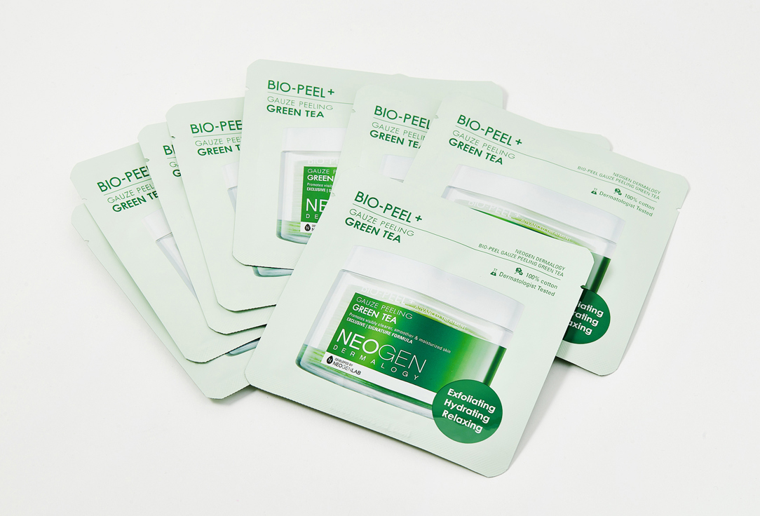 Neogen Moisturizing Face Peeling Pads with Green Tea Bio peel gauze peeling green tea 8 pcs Neogen Moisturizing Face Peeling Pads with Green Tea Bio peel gauze peeling green tea