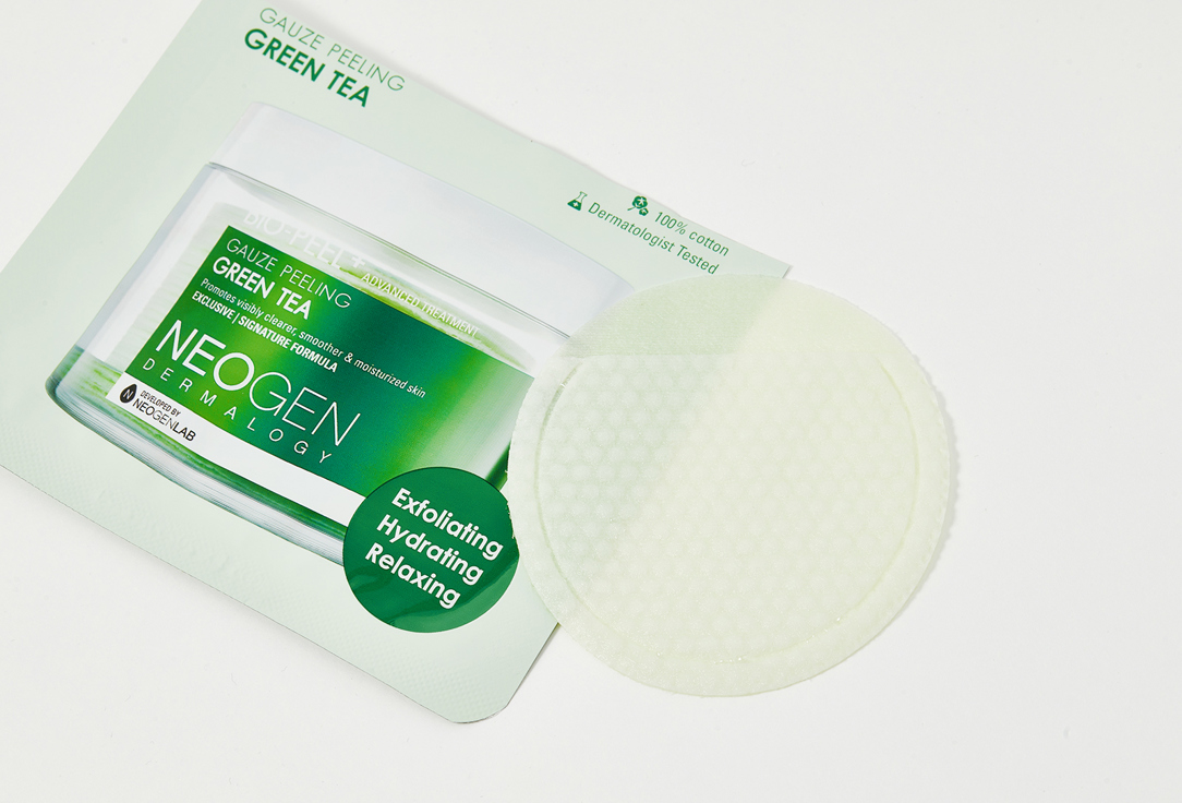 Neogen Moisturizing Face Peeling Pads with Green Tea Bio peel gauze peeling green tea 8 pcs Neogen Moisturizing Face Peeling Pads with Green Tea Bio peel gauze peeling green tea