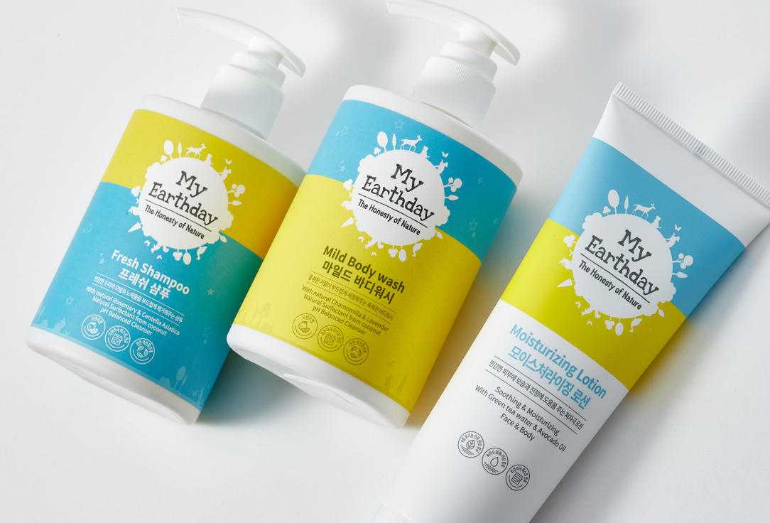 My Earthday Body wash, Body lotion, Shampoo set Skin Care 3 pcs My Earthday Body wash, Body lotion, Shampoo set Skin Care