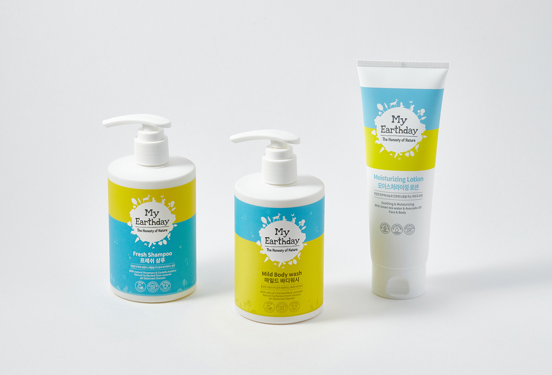 My Earthday Body wash, Body lotion, Shampoo set Skin Care 3 pcs My Earthday Body wash, Body lotion, Shampoo set Skin Care