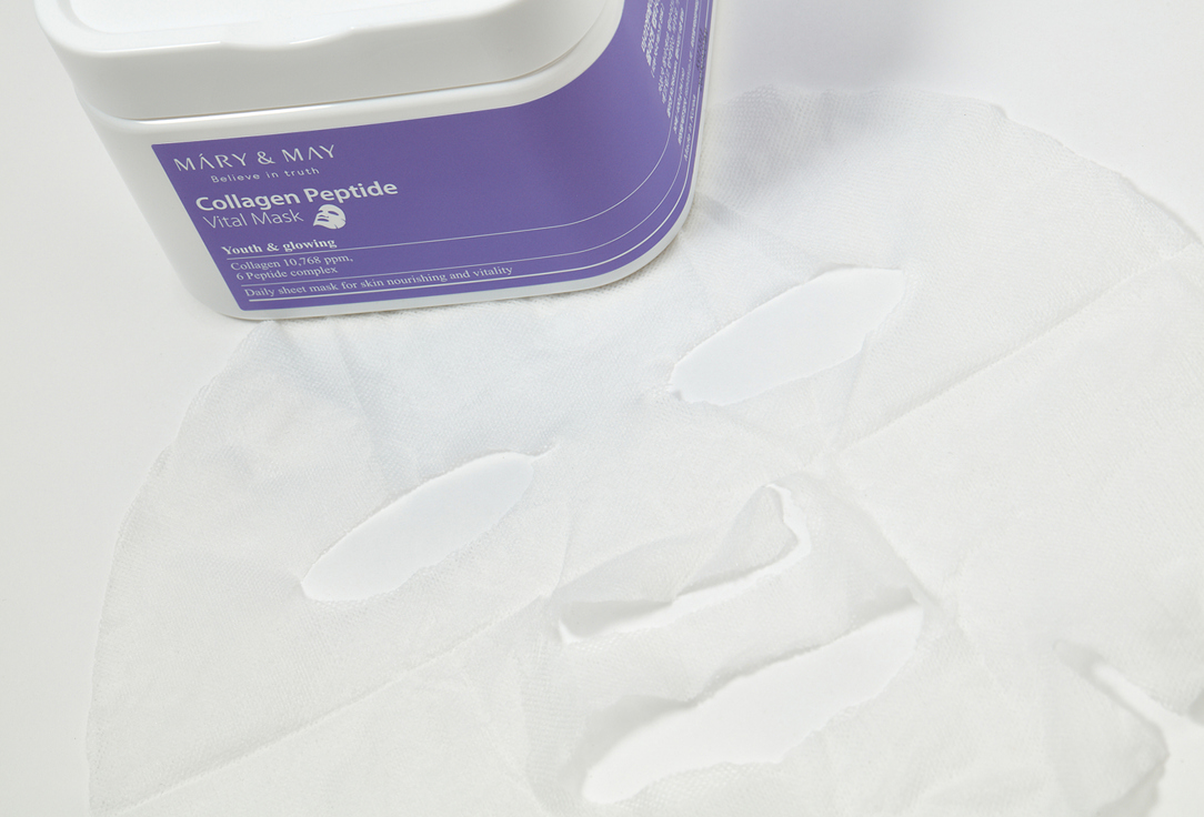 Mary&May Firming hydrating sheet face masks Collagen Peptide Vital