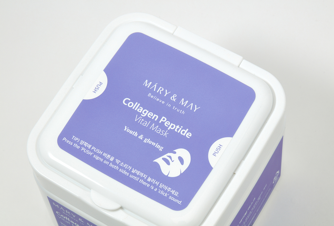 Mary&May Firming hydrating sheet face masks Collagen Peptide Vital