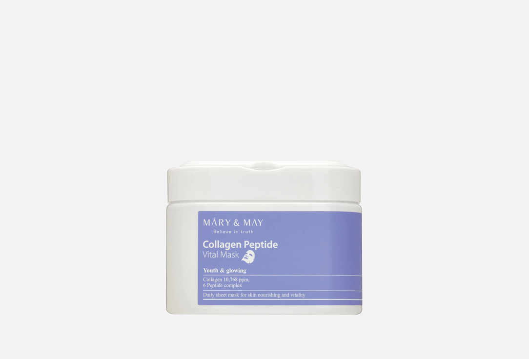 Mary&May Firming hydrating sheet face masks Collagen Peptide Vital