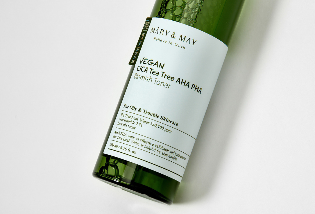 Mary&May Soothing face toner Vegan cica tea tree aha pha blemish