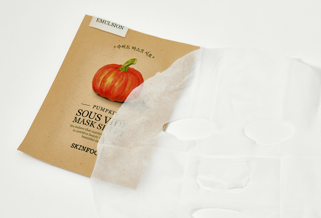 SKINFOOD Nourishing smoothing facial sheet mask Pumpkin Sous Vide Mask Sheet 1 pcs SKINFOOD Nourishing smoothing facial sheet mask Pumpkin Sous Vide Mask Sheet