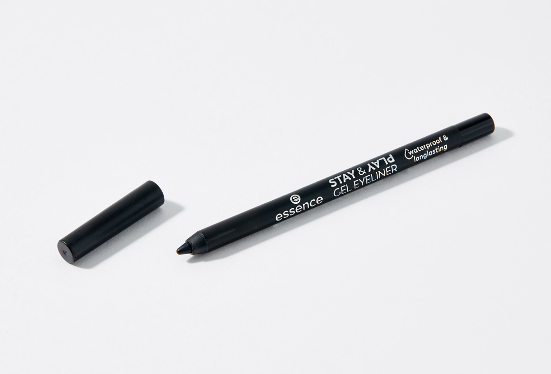 essence GEL EYELINER STAY & PLAY 01, Black raven 1.3 g essence GEL EYELINER STAY & PLAY